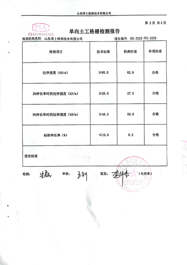 檢測報告